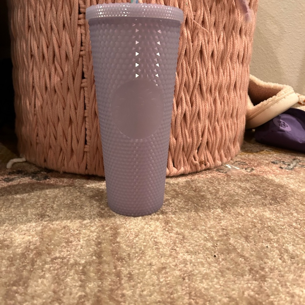 Lavender textured Starbucks cup (straw not included)